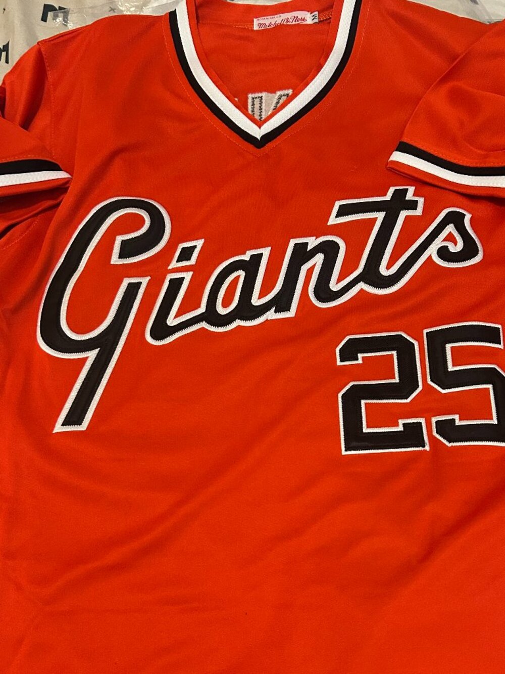 90s SAN FRANCISCO GIANTS BARRY BONDS Mens JERSEY M,L,XL,2X,3X byMitchell & Ness - Picture 3 of 6